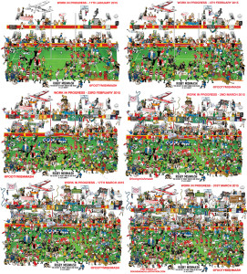 Rugby Mishmash progression from mid-January to the end of March